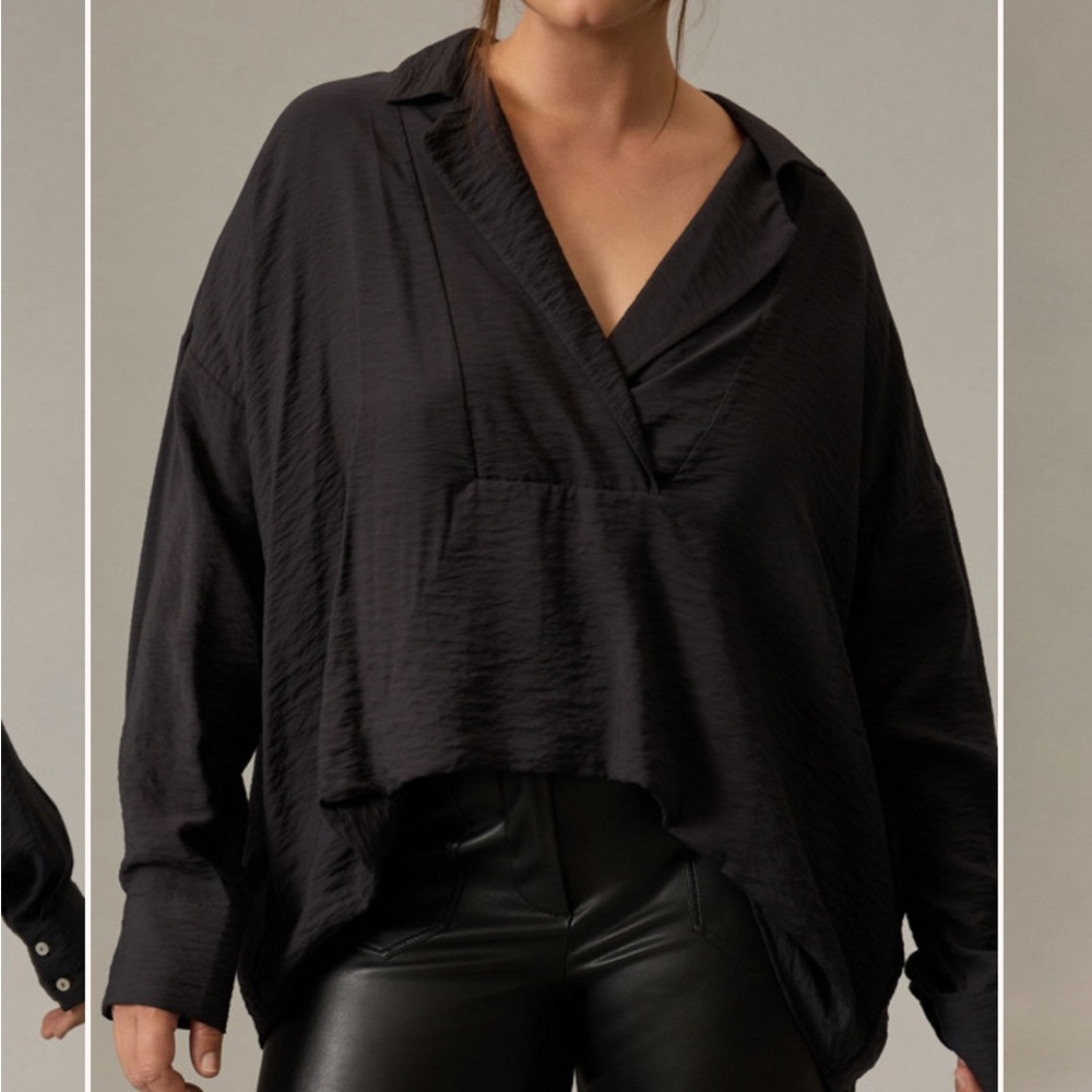 Anthropologie Black Blouse